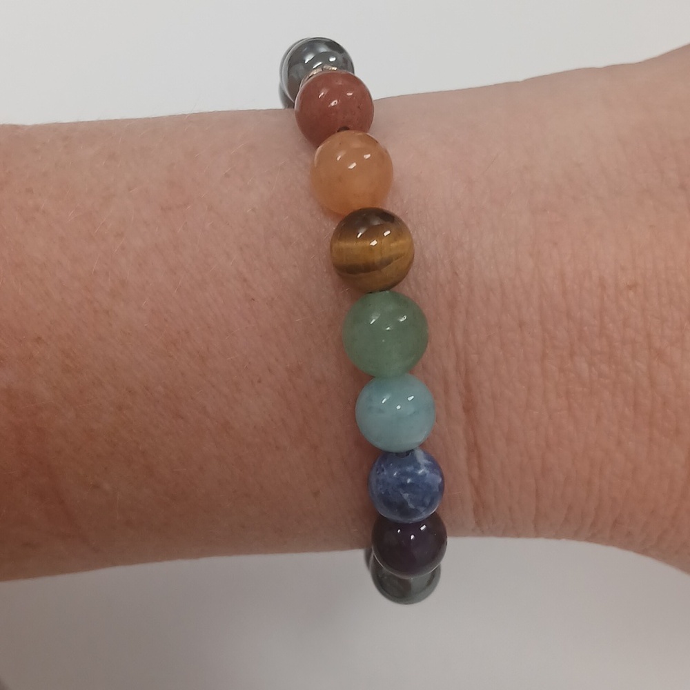New Multi-Color Hematite Bead Hematite Bracelet Comes In Black Bag